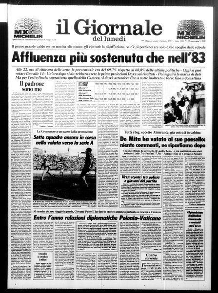Il giornale del lunedi